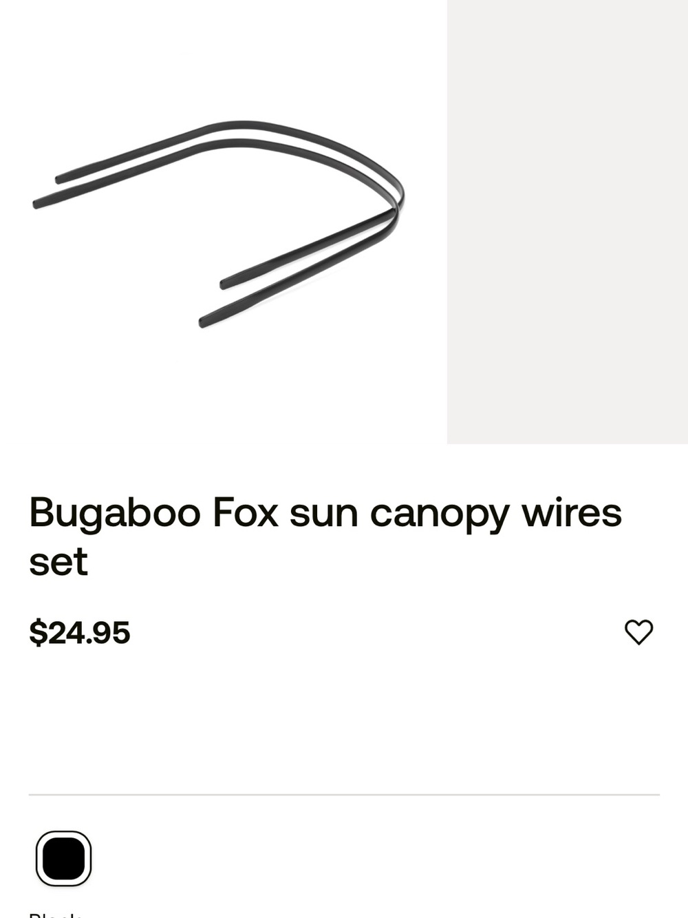Bugaboo Stroller Fox Cameleon Lynx Sun Canopy Wires Set